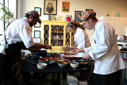 Plating the main course